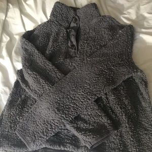 Dark lavender Fluffy quart clip sweater